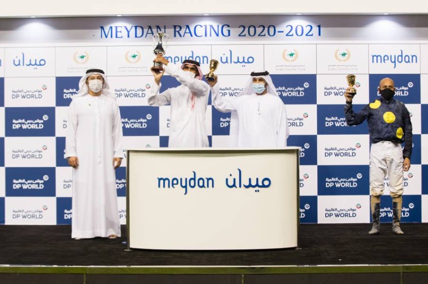 المدرب ابن غدير يحقق ثنائية في سباق الخيول الثالث لمضمار ميدان الإماراتي