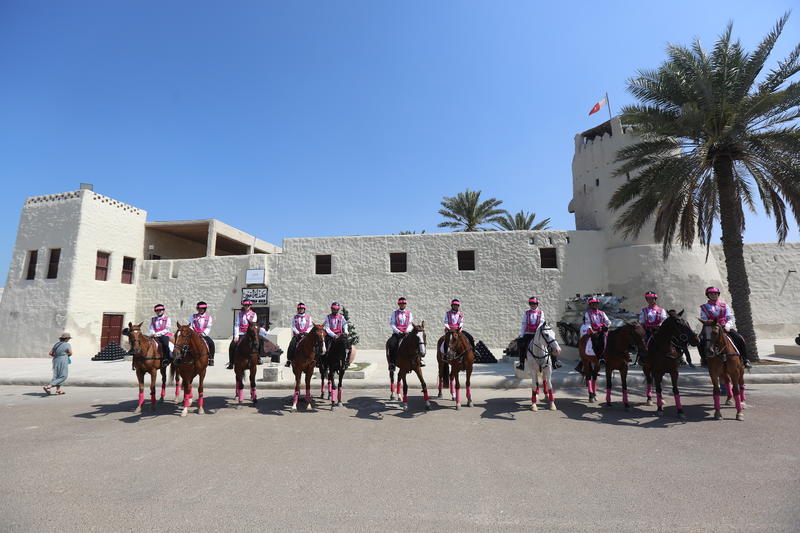 بالصور.. مشاركة اسطبلات وفرسان الإمارات في حملة للتوعية بمخاطر سرطان الثدي 