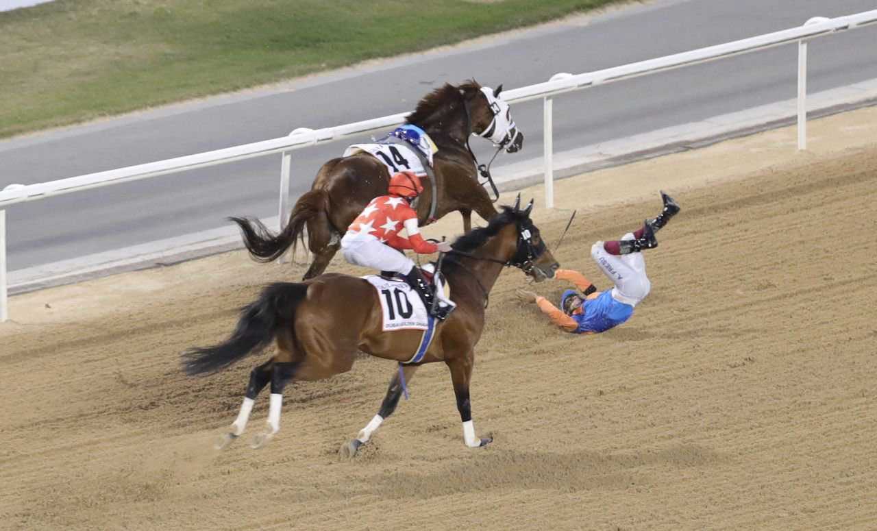 انتصار وإصابة وقتل رحيم.. 3 مشاهد حولت فوز الحصان زندن في كأس دبي إلى مأساة
