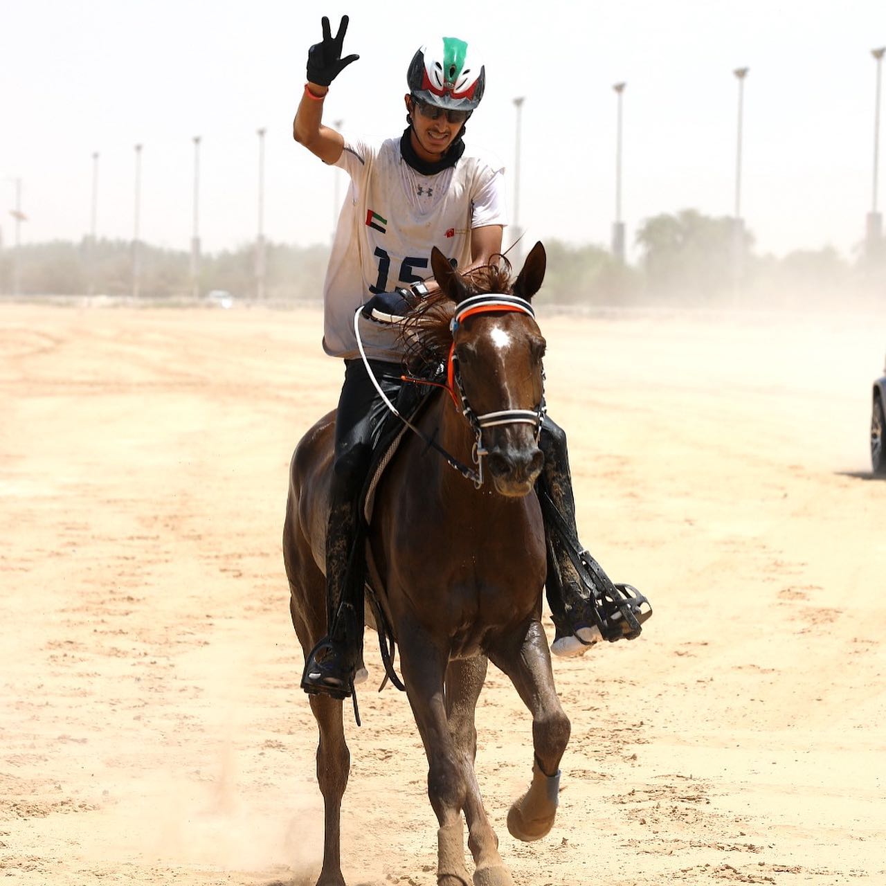 بالصور.. تتويج الفارس "الغيلاني" وحصانه شامخ بكأس المدربين الإماراتي